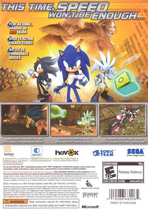 Sonic The Hedgehog 2006 Xbox 360 Box Cover Art Mobygames