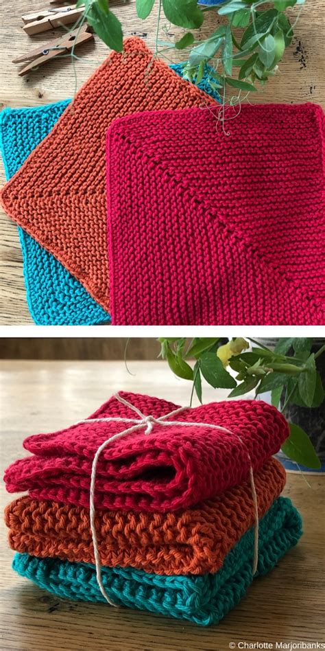Colorful Dishcloths Free Knitting Patterns