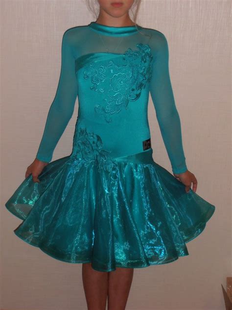 Рейтинговое платье бейсик для бальных танцев для ювеналов на рост 135 145 см Все ткани