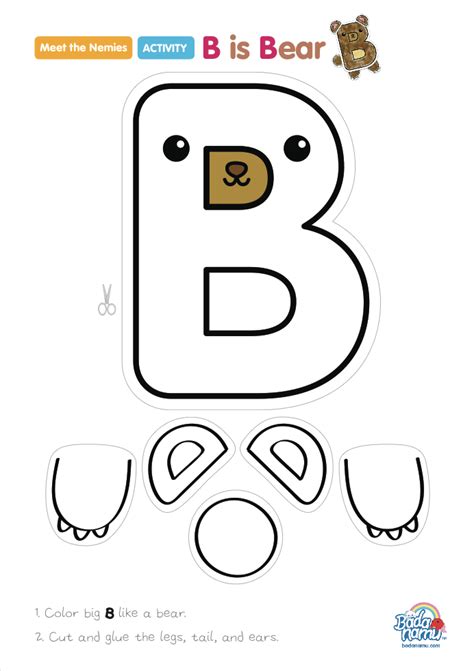 Free Printable Letter B Craft Template
