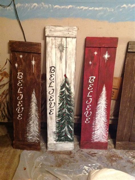 Believe Christmas Signs Wood Christmas Wooden Signs Christmas Wood