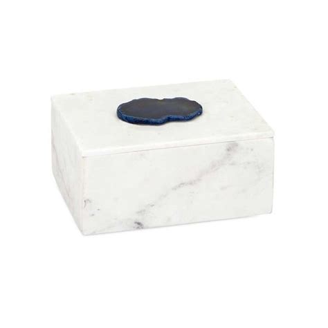 Imax Piper Marble Box With Agate Marble Box Decorative Boxes