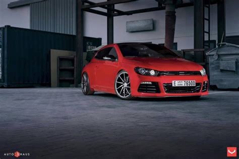 Volkswagen Scirocco Red Vossen Cvt Wheel Front