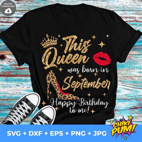 This Queen Was Born In September Svg • September Birthday Queen Svg