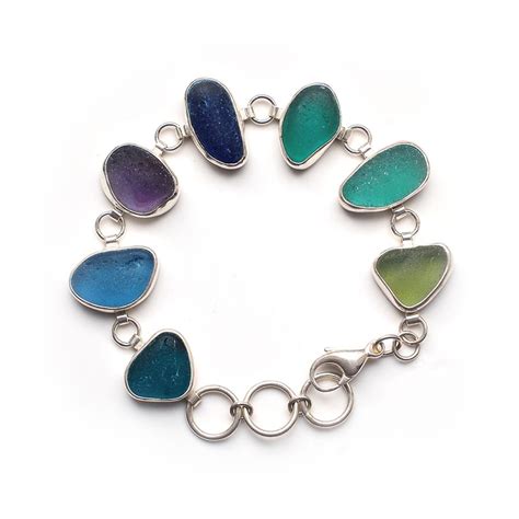 Sea Glass Bracelet By Tania Covo Sea Glass Bracelet Glass Bracelet Glass Jewelry