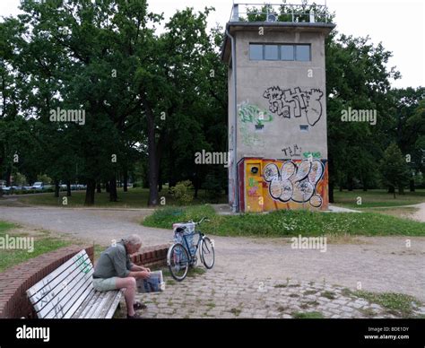A Remaining Original Guard Tower From The Former Berlin Wall In