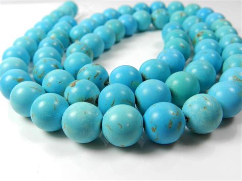 Chunky Turquoise Beads Large 12mm Round Turquoise Beads
