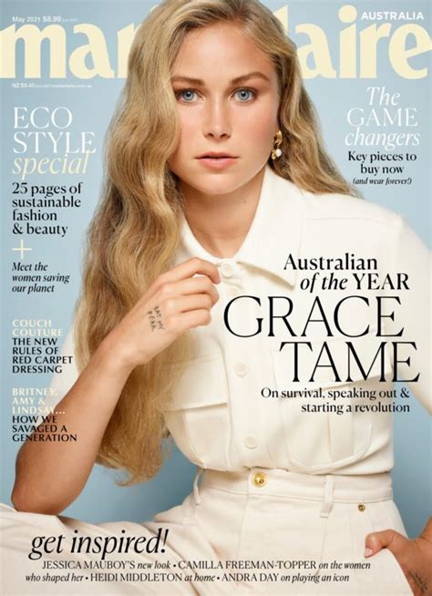 Activist Grace Tame Features On Marie Claire Cover