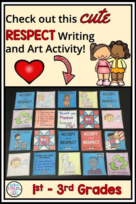 A Poster With The Words Respect Writing And Art Activity