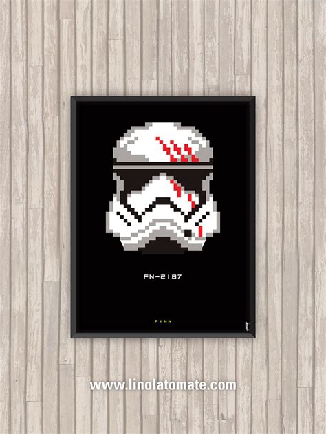 Star Wars Finn Pixel Art Laffiche Revisitée Par Lino La Tomate