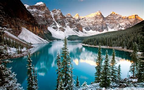 Free Download Winter Moraine Lake Alberta Canada Hd Wallpapers
