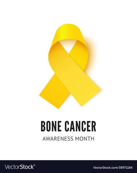 Bone Cancer Awareness Ribbon Royalty Free Vector Image