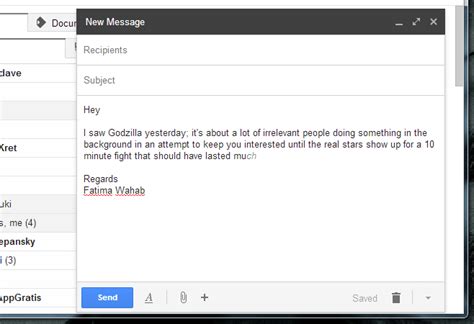 Your email message should be formatted like a typical business letter, with spaces between paragraphs and with no typos or grammatical errors. Complete For Gmail Offers Word Suggestions When Writing An ...