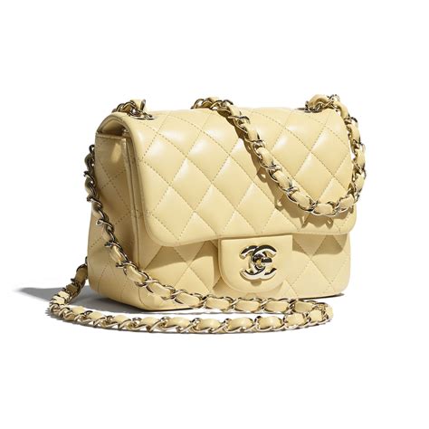 Lambskin Yellow Mini Flap Bag Chanel