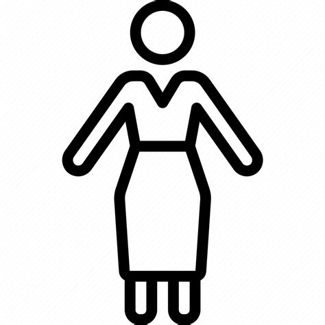 Plain Standing Stick Figure Woman Icon Download On Iconfinder