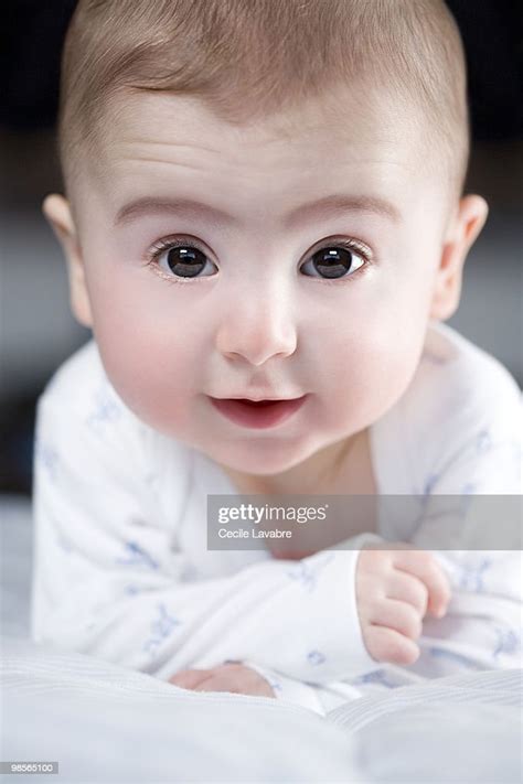 Portrait Of A 6 Month Old Baby High Res Stock Photo Getty Images