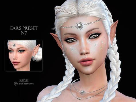 Suzues Ear Preset N7 In 2023 Sims 4 Body Mods Elf Hair Sims 4