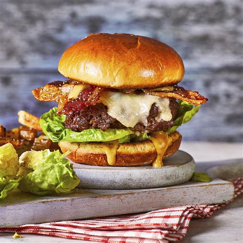Ultimate Cheeseburger With Bacon Rosemary Fries Recipe Gousto