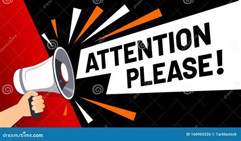 Attention Please Symbols With Megaphone Royalty Free Vector