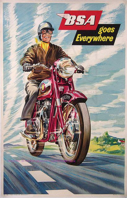 John Ston Bsa 151x100 Edit Bsa Vintage Motorcycle Posters Bike