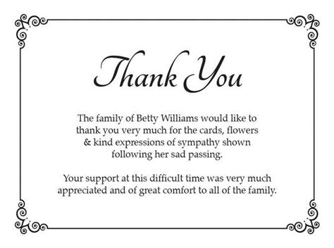 17 Best Ideas About Funeral Thank You Notes On Pinterest Funeral