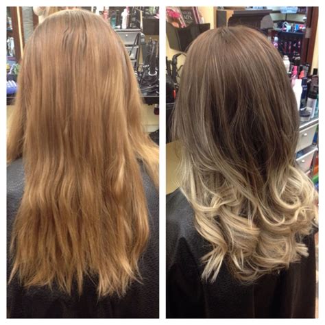Before And After Faded Box Color To A Beautiful Ombre With Bright
