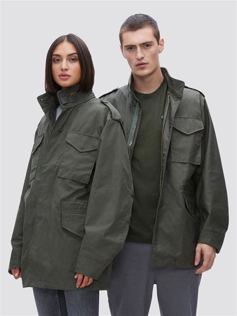 Alpha Industries Synthetic M 65 Field Jacket Heritage In Olive Green