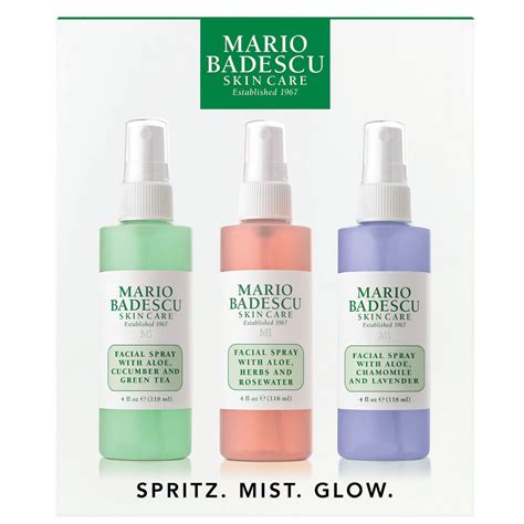 Glycolic acid is one of the best ingredients for oily skin types, since it encourages cell turnover, exfoliates dead surface skin cells that can clog pores, and minimizes the. Face Spa Spritz Mist Glow Set Mario Badescu | DOUGLAS