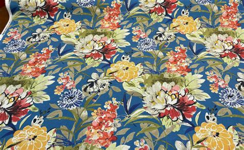 Outdoor Mill Creek Blue Swavelle Floral Fabric By The Yard Affordable