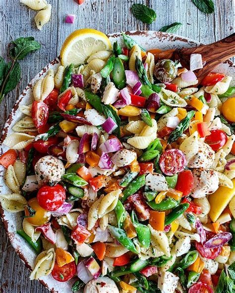 And assuming you will be going to bed soon. Colorful Cold Summer Vegetable Pasta Salad recipe by ...