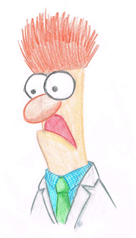 How To Draw Beaker From The Muppets Movie And Show In Easy Steps How To
