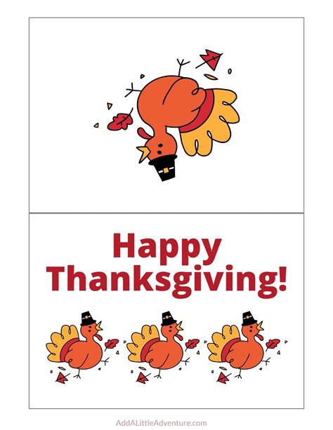 Printable Thanksgiving Cards Add A Little Adventure
