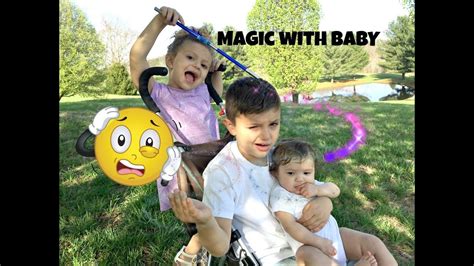 Gia Sis Uses Magic Wand To Turn Her Bro Into A Real Baby So Cute