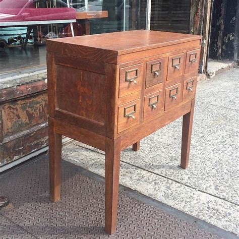 05/03/12 9:00 pm et asset id: Oak Library Card Catalog File Cabinet at 1stDibs