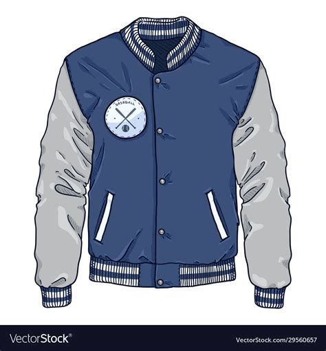 Cartoon Baseball Jacket Sportswear Royalty Free Vector Image
