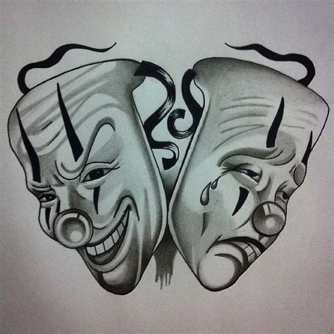 The 26 Best Laugh Now Cry Later Tattoo Drawings Of Faces Images On