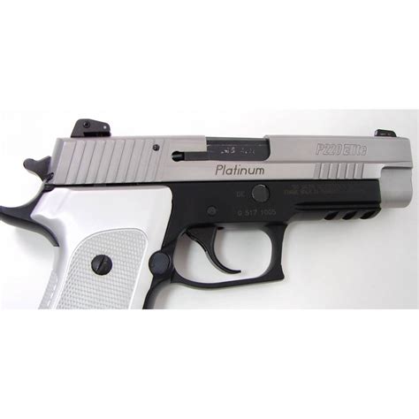 Sig Sauer P220 Elite 45 Acp Caliber Pistol Platinum Elite Model With
