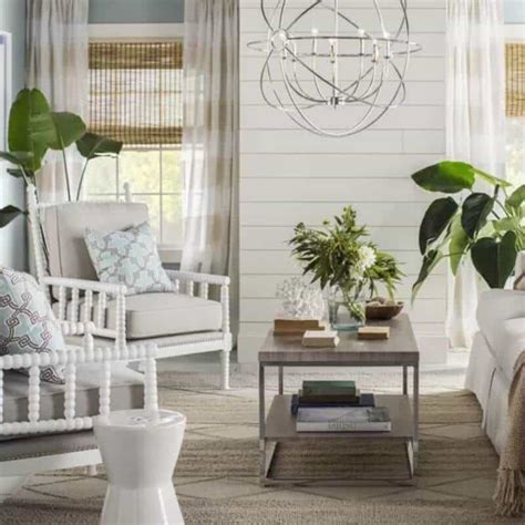 Coastal Farmhouse Living Room With Modern Elements E Design Board
