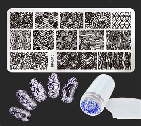 Born Pretty Lace Nail Art Stamping Plate Image Template Stamper W