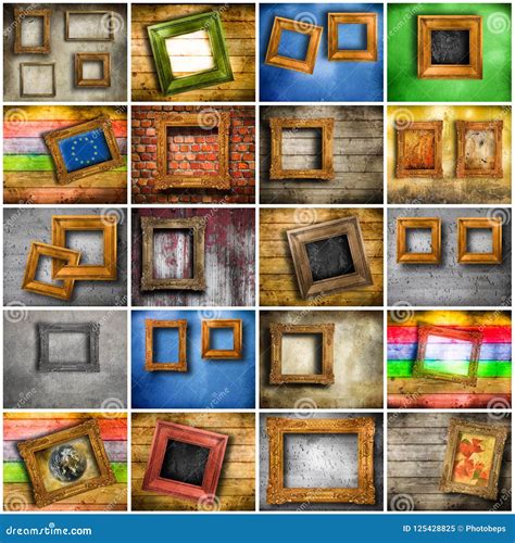 Collage Of Vintage Frame Stock Image Image Of Exhibition 125428825