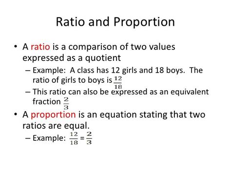What Is A Ratio And Proportion