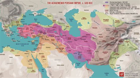 Mapa De La Expansión Del Imperio Aqueménida 500 Ac Mapas Milhaud