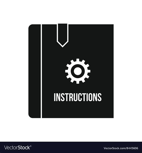 Instruction Book Icon Simple Style Royalty Free Vector Image