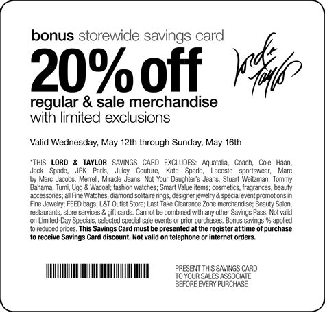 Budget Belles: 20% Off Lord & Taylor Coupon- Expires 5/16