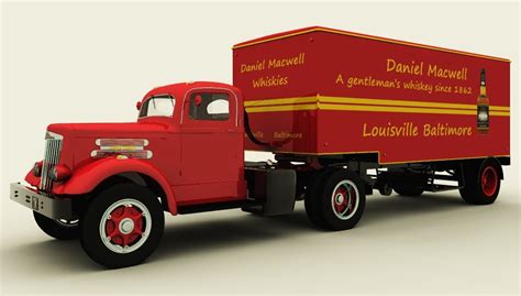 Transpress Nz 1939 White Truck And Trailer Model