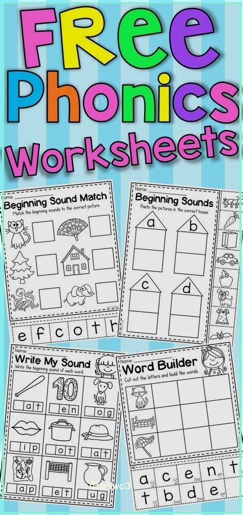 Free Phonics Worksheets Phonics Kindergarten Phonics Worksheets Free