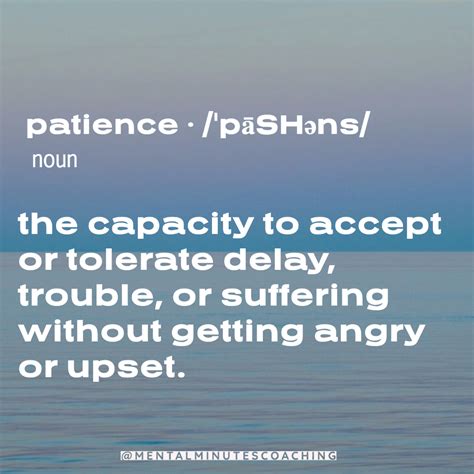 Patience Mental Minutes Success Coaching