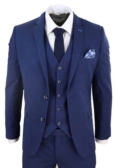 mens navy blue 3 piece wedding suit buy online happy gentleman