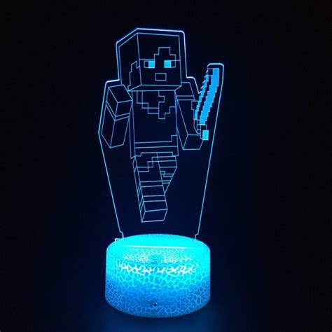 Minecraft 3d Lampe Gave Til Børn Ledidedk