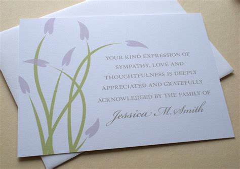 Condolence Thank You Cards With Purple Flowers By Zdesigns0107